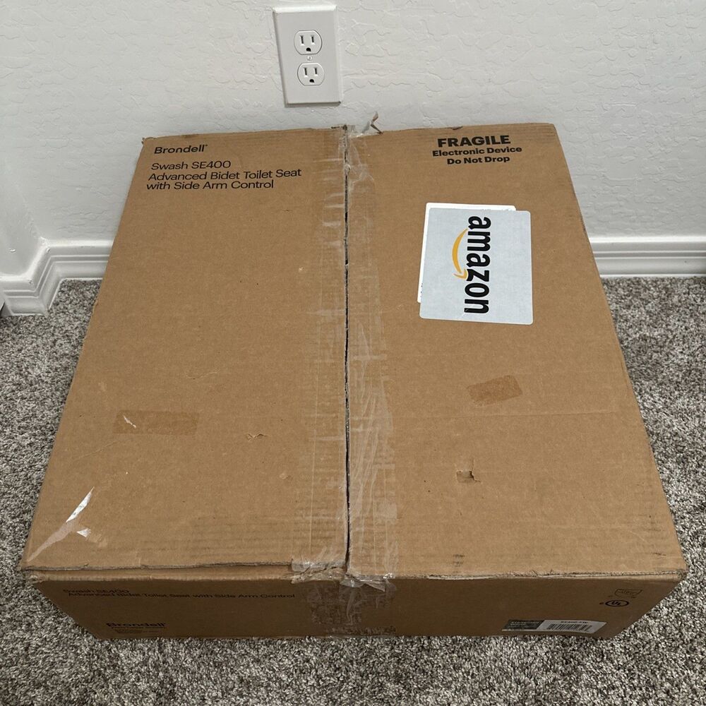 Brondell Elongated SE400-EW Bidet Seat with Air Dryer White New Open Box